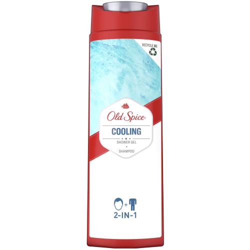 Old Spice Cooling 2 in 1 Shower Gel & Shampoo Ανδρικό Αφρόλουτρο & Σαμπουάν με Αναζωογονητικό Άρωμα 400ml